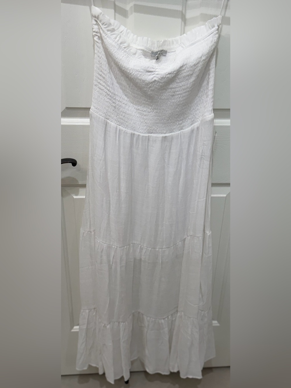 NWT love Tree White Smocked Top Maxi Dress